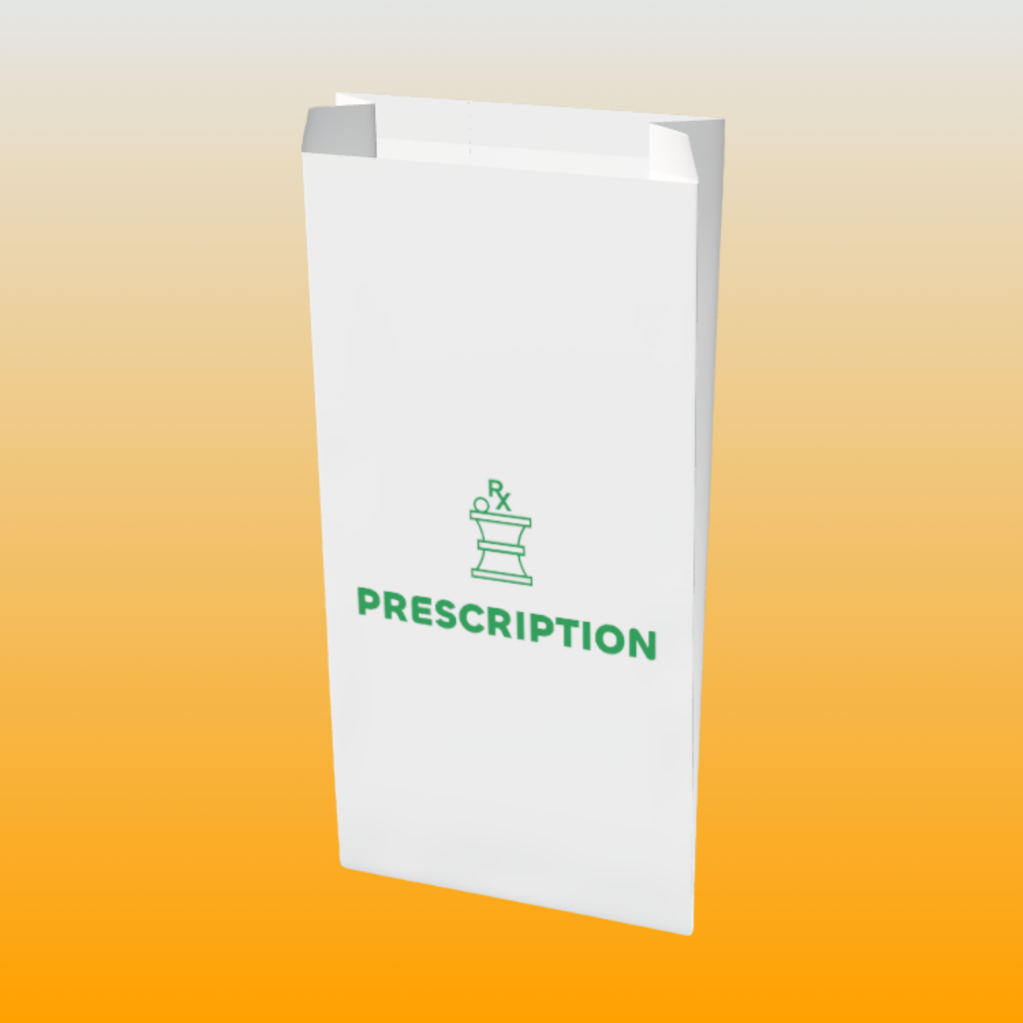 ApotheCarry V-001 Paper Prescription Bags - 4.5"X2.5"X12.5" - 2000 Bags/case