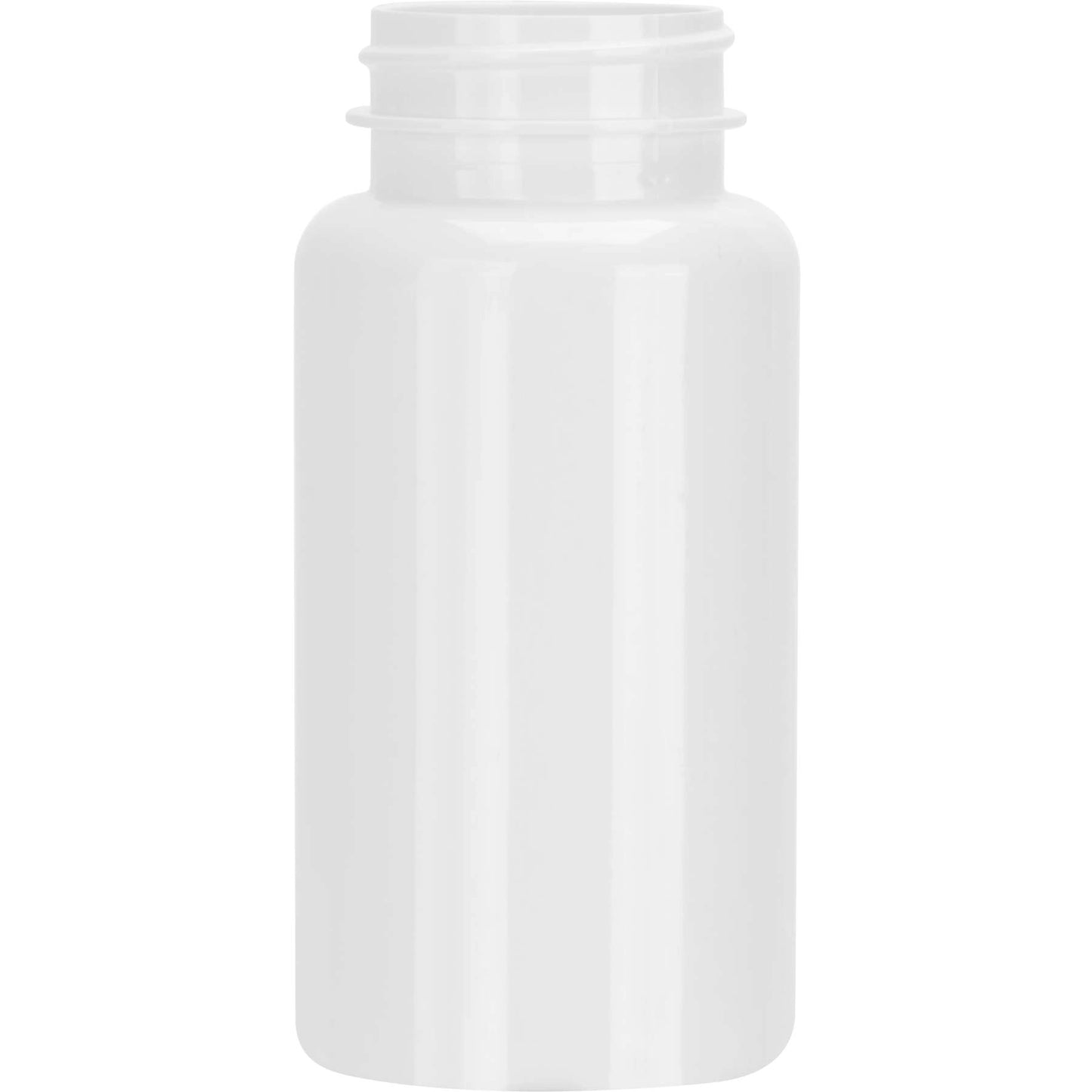 150 CC, White Medicine Bottle, (336 pcs/case), 38 mm Matching Cap