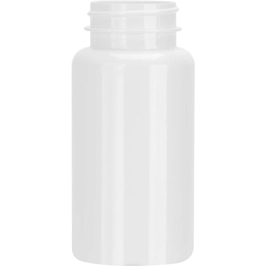 150 CC, White Medicine Bottle, (320 pcs/case), 38 mm Matching Cap