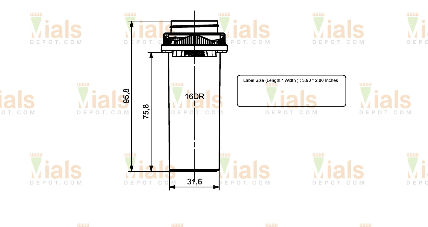 16 Dram Prescription Vial and Cap, Reversible (600 pcs/case)