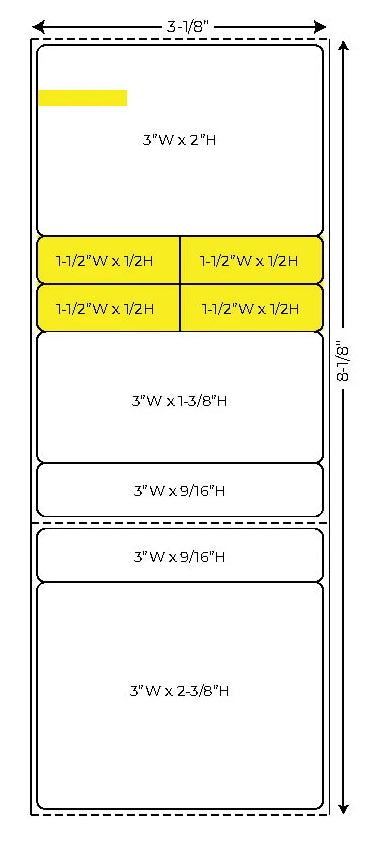 Pharmacy Label #222 (4500 Labels/Case) - Custom Only