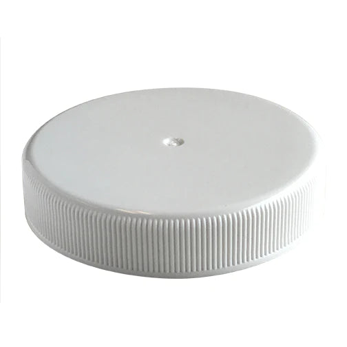 38 MM, White Ribbed Cap With Induction Sealing Wad