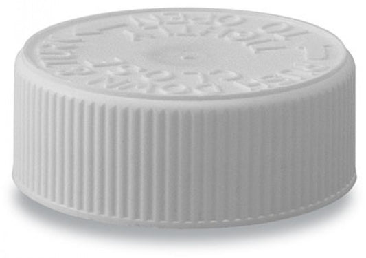 38 MM, White CRC Cap With Induction Sealing Wad