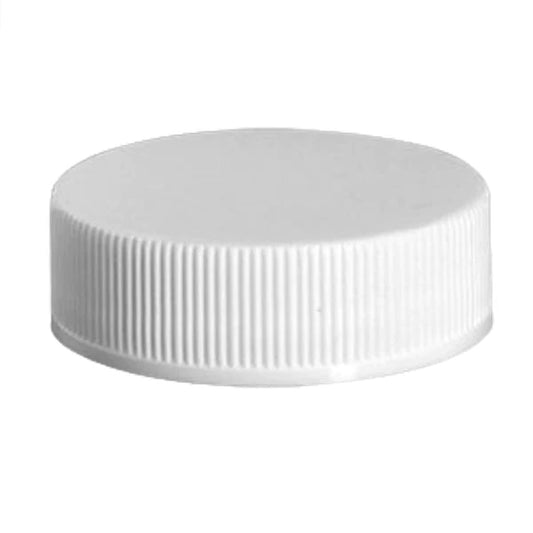 45 MM, White Ribbed Cap With Induction Sealing Wad