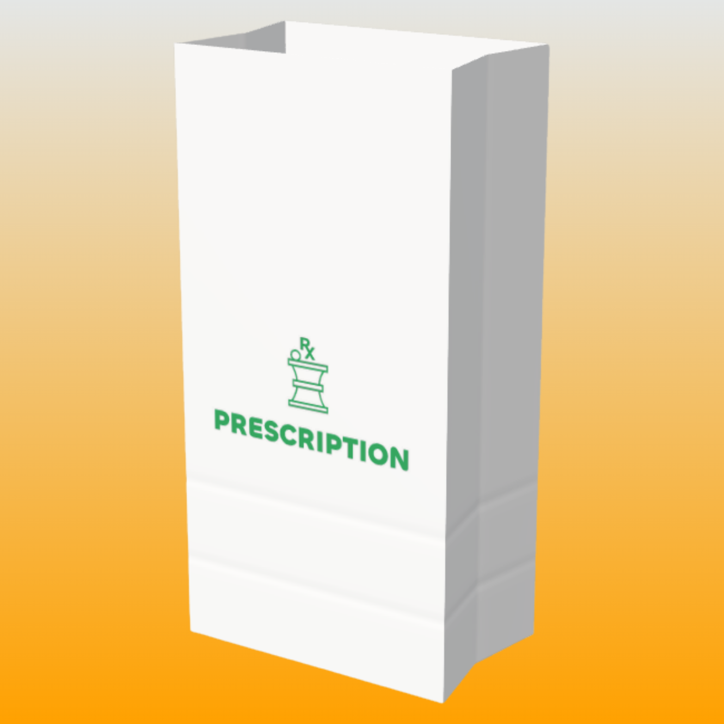 ApotheCarry FB-002 Paper Prescription Bags - 8" X 5.5" X 16" - 1000 Bags/case