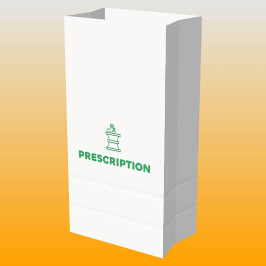 ApotheCarry FB-002 Paper Prescription Bags - 8" X 5.5" X 16" - 1000 Bags/case
